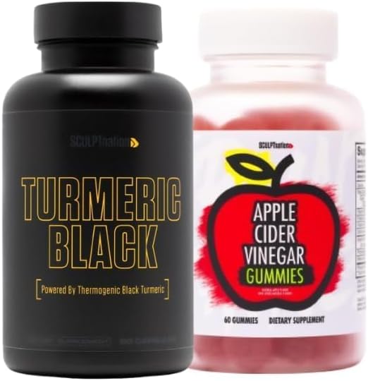 Sculpt Nation by V Shred Powerful Turmeric Supplement and Apple Cider Vinegar Gummies Bundle
