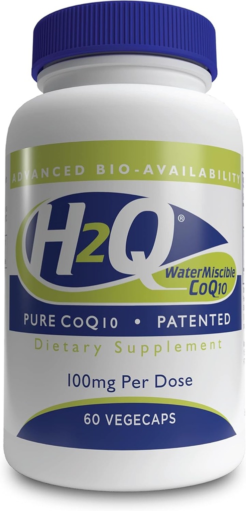 Health Thru Nutrition H2Q CoQ-10 with 8X Higher Absorption Over The Standard Q-10 | Clinically Studied | Cardiovascular and Mitochondria Function Support | Vegan Certified | Non-GMO (Pack of 60)