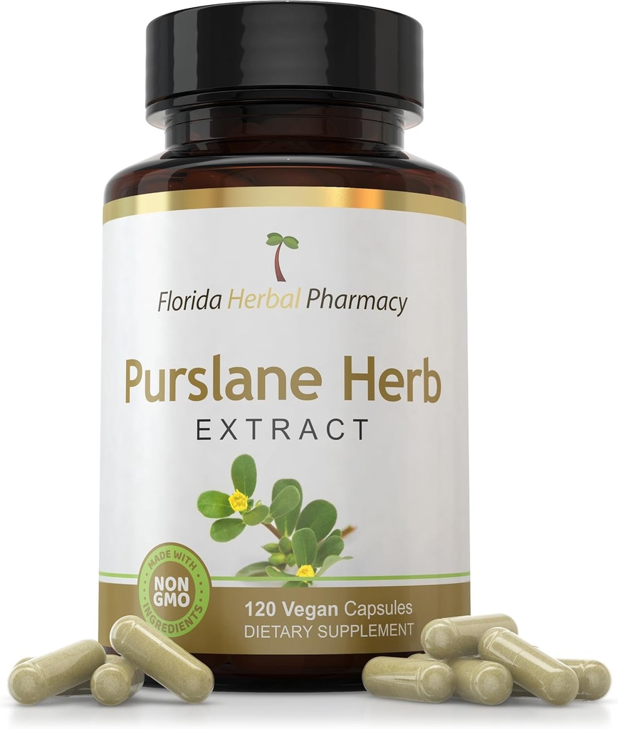 Florida Herbal Pharmacy, Purslane Herb Extract Supplement Capsules
