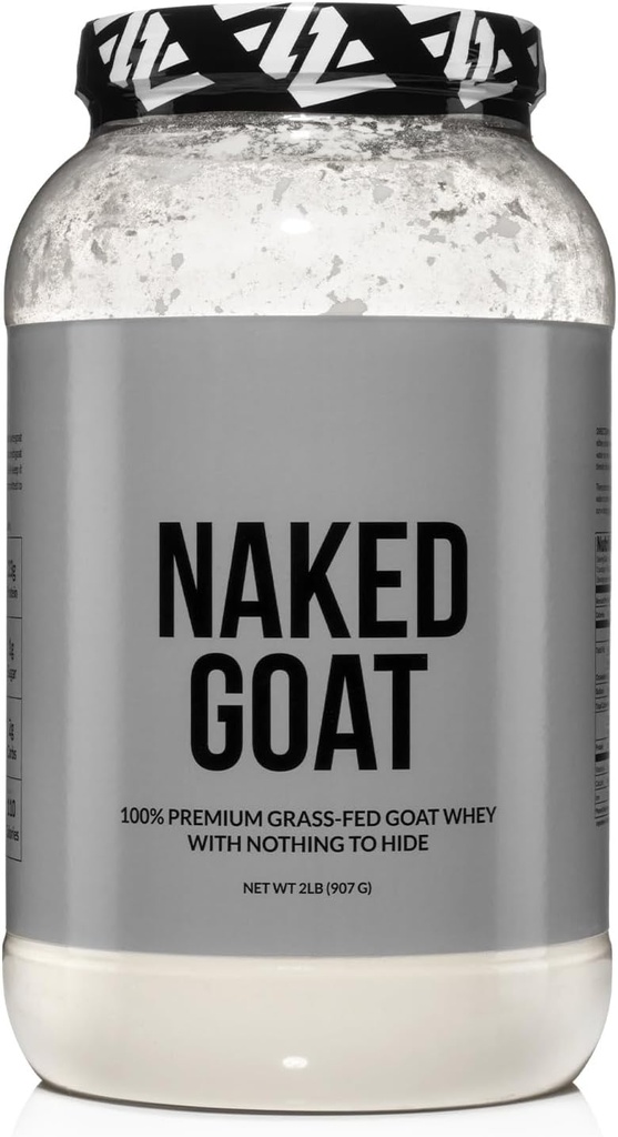 NAKED Goat - Pasture Fed Goat Whey Protein Powder from Small-Herd Wisconsin Dairies, 2Lb Bulk, GMO Free, Soy Free. Easy to Digest - All Natural - 23 Grams of Protein - 30 Servings