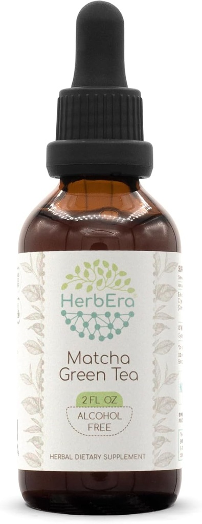 Matcha Green Tea B60 Alcohol-Free Herbal Extract Tincture, Concentrated Liquid Drops Natural Green Tea, Matcha (Camelia sinesis) Dried Leaf (2 fl oz)