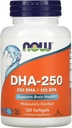 NOW Foods DHA-250, 120 Softgels