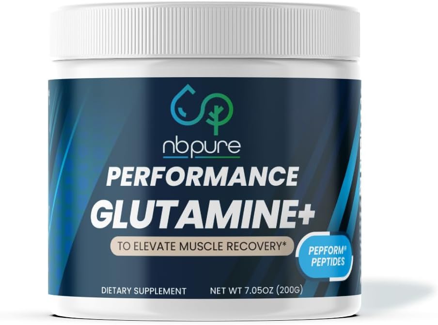 nbpure Performance Glutamine+: PepForm™ Glutamine Peptides – Non-GMO Muscle Recovery & Gut Health – Leaky Gut, Immune Support