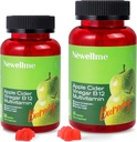 NEWELLME Sugar-Free Apple Cider Vinegar Gummies B12 Multivitamin,ACV Supplement Gummy Vitamins,Vegetarian Supplement for Women & Men,Non GMO,Support Normal Energy Levels & Gut Health 90 Gummies (90)
