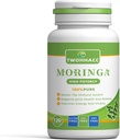 Pure Moringa Powder Capsules Organic Moringa Leaf Green Superfood Supports Energy Immunity Skin Gut and Joint Health Gluten Free Supplement 120ct