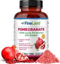 FineLand Pomegranate Extract 20:1, 8,000 mg Equivalent per Serving, 40% Ellagic Acid Standardized, Antioxidant Supplement for Cellular & DNA Health, 120 Veg Capsules, 4-Month Supply