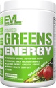 Greens and Superfoods Energy Drink Powder - EVL Super Greens Powder Smoothie Mix with Caffeine Spirulina Chlorella and Wheat Grass - Vegan - for Energy Focus and Immunity