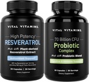 Vital Vitamins Resveratrol Capsules + Probiotic Complex