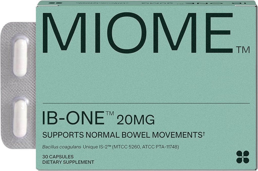 IB-ONE Probiotic - IBS Relief - Clinically Studied Bacillus Coagulans Unique is-2 Bowel Movement Supplement - Low FODMAP, Gluten Free & 3rd Party Verified - 30 Capsules