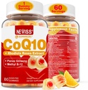 Sugar Free CoQ10-200mg 400mg Filled Gummies - 2 Months Supply - w/ Vitamin B12 1000mcg, Rhodiola Rosea & Panax Ginseng, B6, Coenzyme Q10 Supplement for Hear-t, Energy, Antioxidant, Ultra Absorption