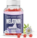 Melatonin Gummies 1mg for Kids (Sugar-Free) - Sleep Gummies with Vitamin B6 and Passionflower for Fall Asleep Faster, Vegan, Non-GMO, Strawberry Flavored 90 Count