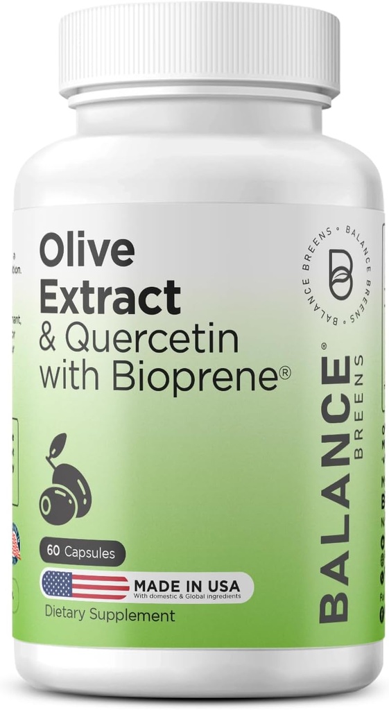Balancebreens Olive Leaf Extract & Quercetin 400mg with Bioperine, 60 Capsules - Immunity Booster