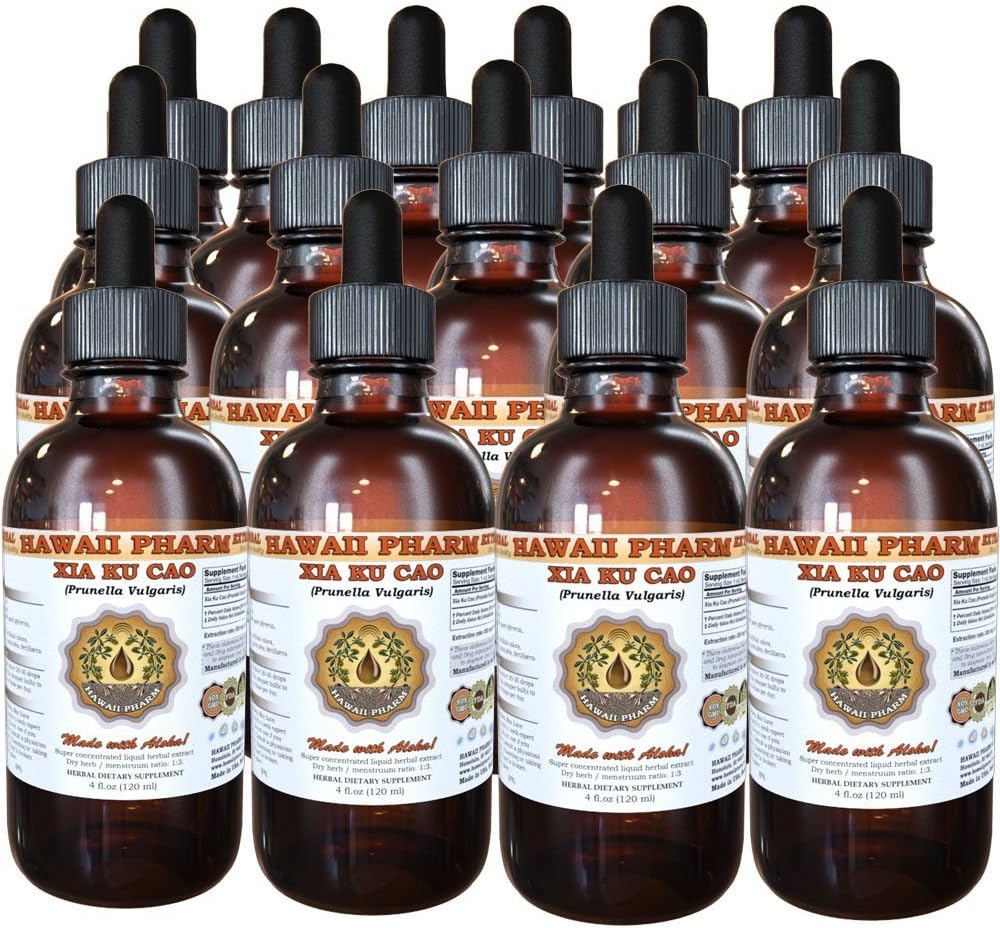 Xia Ku Cao Tincture, Xia Ku Cao, Prunella (Prunella Vulgaris) Spike Liquid Extract, Herbal Supplement 15x4 fl.oz