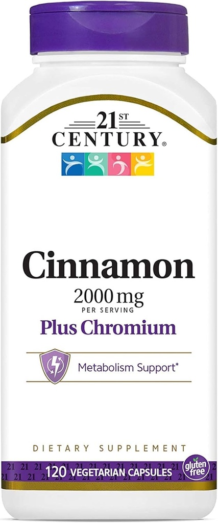 Cinnamon Plus Chromium Vegetarian Capsules, 120 Count (Pack of 2) (3)