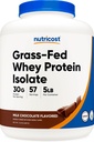 Nutricost Grass-Fed Whey Protein Isolate (Chocolate) 5LBS - Non-GMO, Gluten Free, Natural Flavors