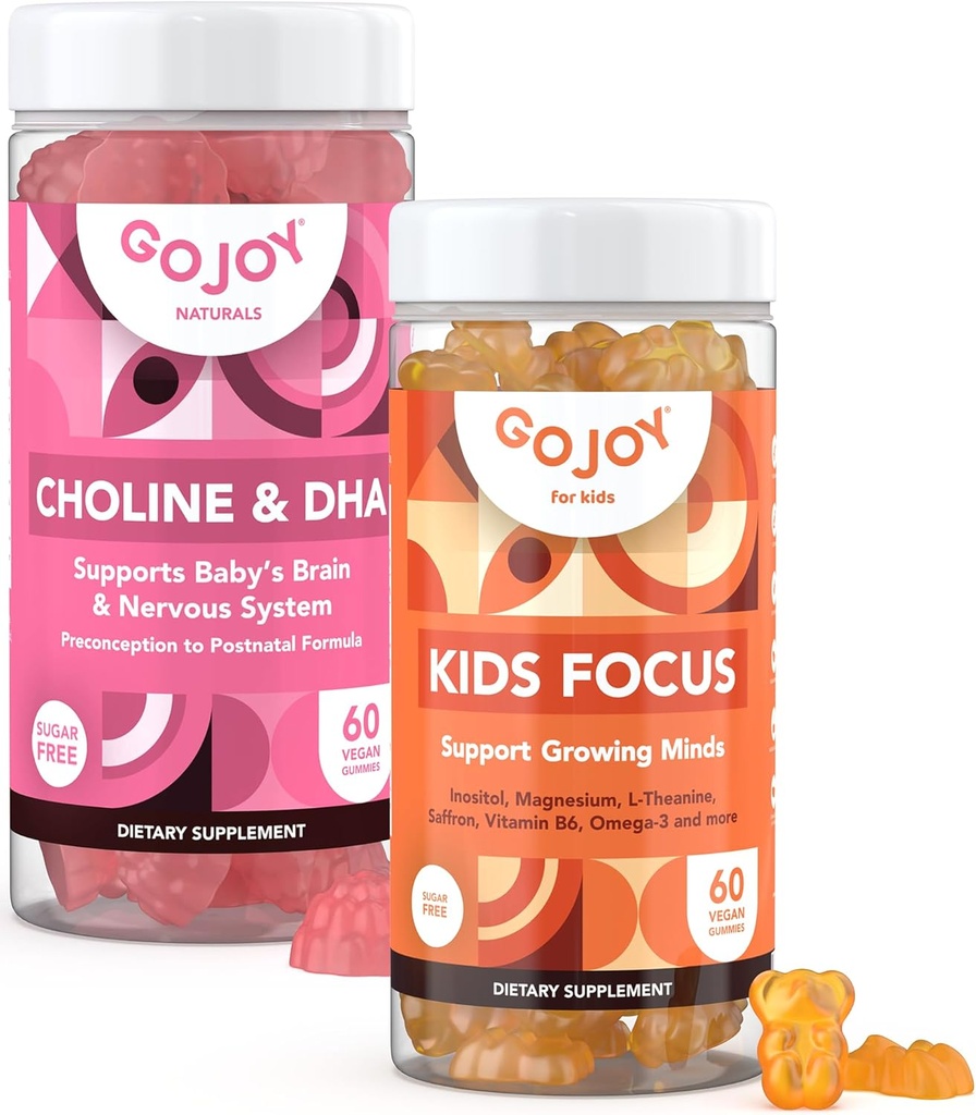 Kids Focus + Choline & DHA Gummies Bundle - Support for Growing Minds