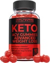 Atlantis Nutrition Keto ACV Gummies for Weight Loss - Supports Digestion, Weight Loss, Detox & Cleansing - Apple Cider Vinegar Gummies Formulated with 1000MG ACV Per Serving - 90 Count