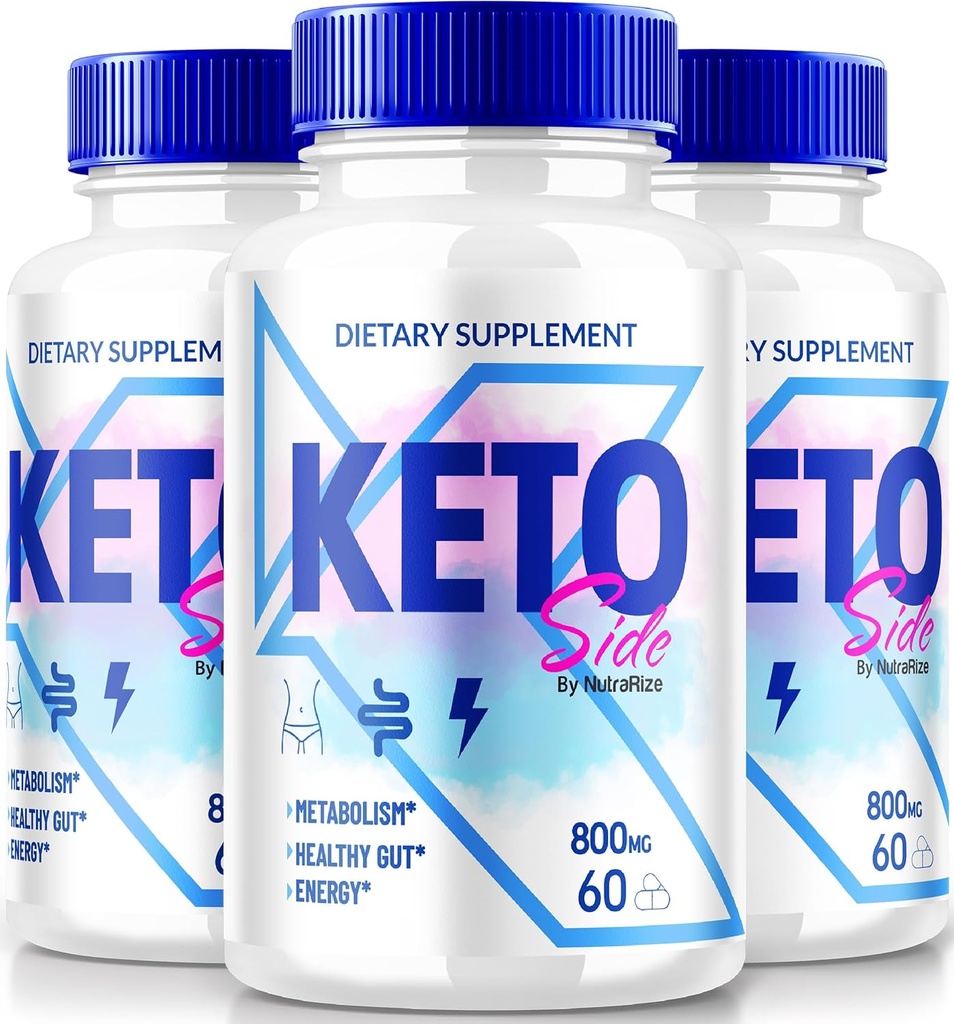 (3 Pack) Keto Side Capsules, Premium Supplement to Support Active Lifestyle, All- Natural Keto Support to Achieve Fit and Healthy Body, KetoSide Detox Pills Reviews (180 Capsules)