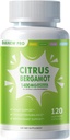 Organic Citrus Bergamot 1400mg, 120 Capsules -Citrus Bergamia - Essential Oil and Citrus Bioflavonoids - Natural Heart Health Supplements for Women and Men - Non-GMO Pills