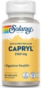 SOLARAY Capryl | Sustained Release Caprylic Acid | Healthy Gastrointestinal Tract Support | 16 Servings | 100 VegCaps