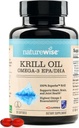 NatureWise Antarctic Krill Oil 1000mg Omega 3 with EPA, DHA, Astaxanthin and Phospholipids - Support for Heart Health & Joints - No Fishy Burps, Non-GMO, Gluten-Free - 120 Softgels[2-Month Supply]