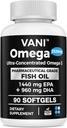 Pharmaceutical Grade Omega 3 Fish Oil, KD-PUR Premium Germany Fish Oil Supplements 2520mg with EPA & DHA- Supports Brain, Heart & Immunity (90 Softgels)