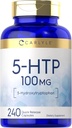 Carlyle 5HTP | 100mg | 240 Capsules | 5 Hydroxtryptophan | Non-GMO & Gluten Free Supplement