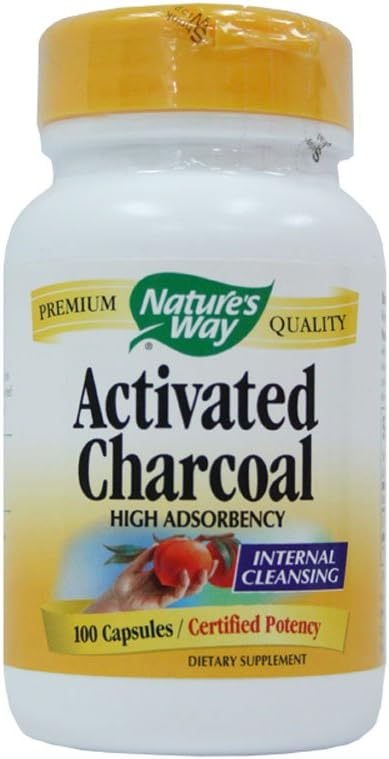 Activated Charcoal, 100 Capsules (280 mg)
