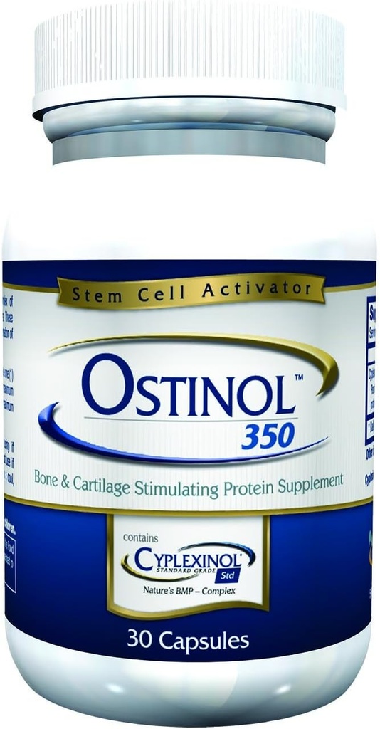 ZyCal Bioceuticals Ostinol(TM) 350 Bone & Joint Supplement with 350mg of Cyplexinol® Bio-Active Protein Complex - for Moderate Bone Loss & Moderate Joint Disfunction - 30 ct Capsules