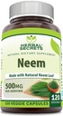 Herbal Secrets Neem Supplement | 500 Mg Per Serving | 120 Veggie Capsules | Non-GMO | Gluten Free | Made in USA