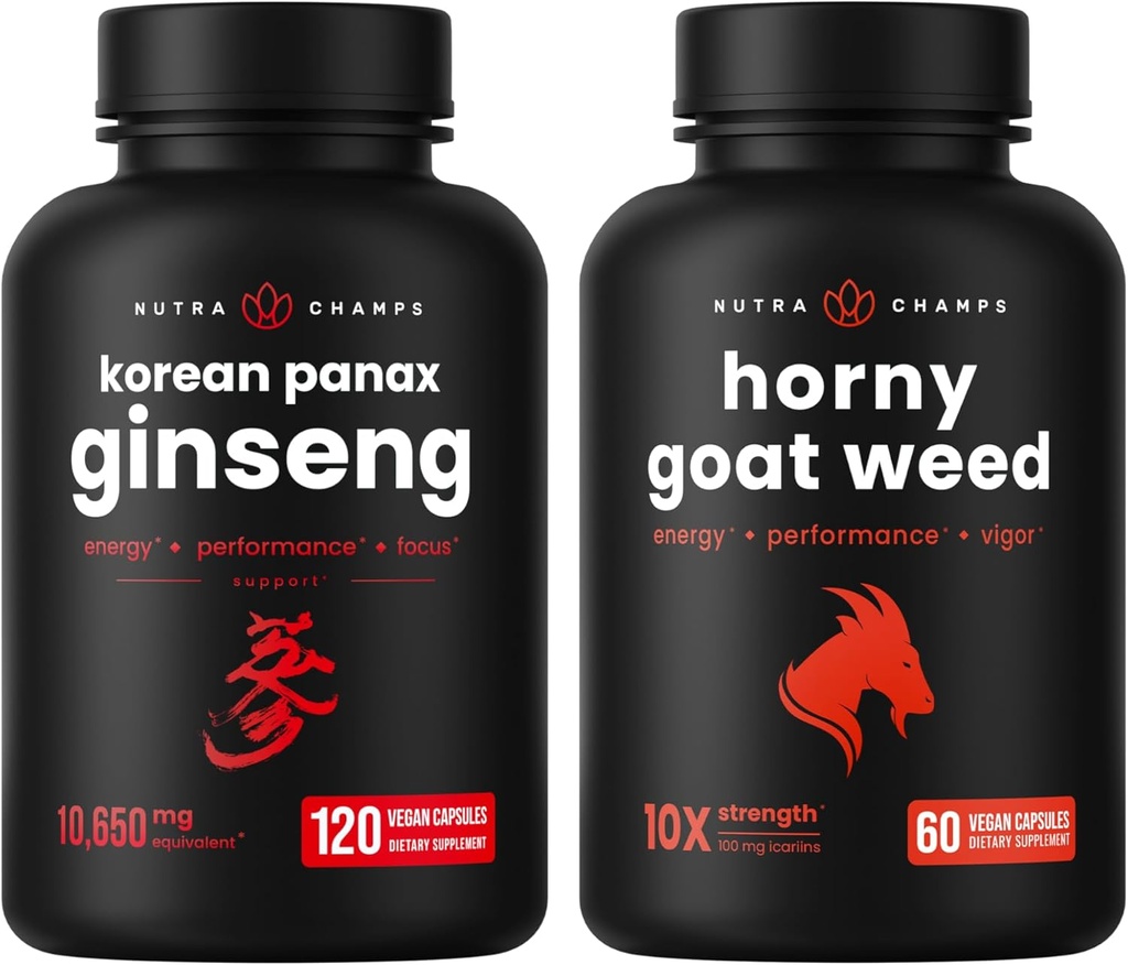 NutraChamps Korean Ginseng and Horny Goat Weed Bundle