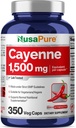 NusaPure Cayenne Pepper 1500mg Per Caps, 350 Veggie Capsules Vegan Vegetarian, Non-GMO