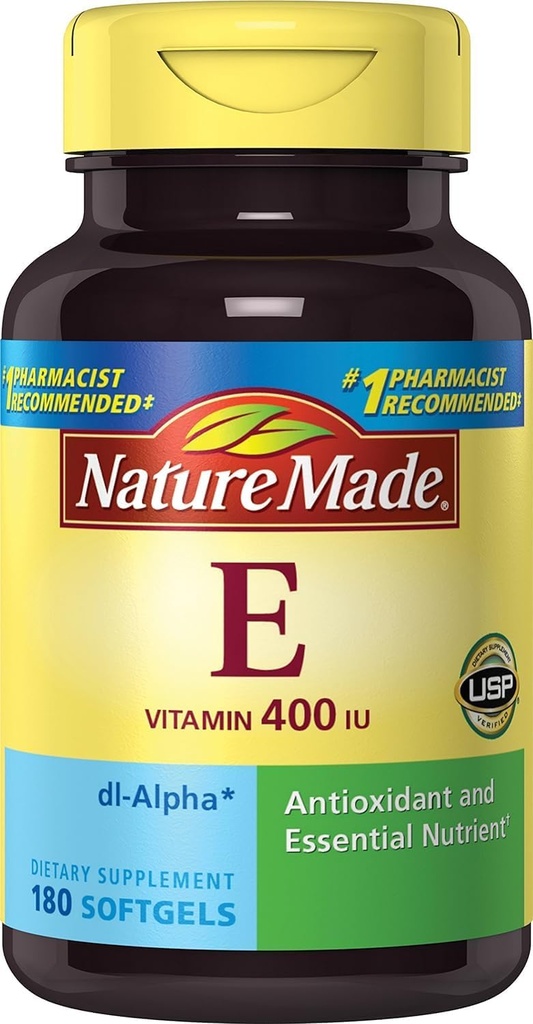 Nature Made Vitamin E 400IU, 180 Softgels (Pack of 2)