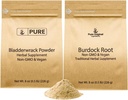 PURE ORIGINAL INGREDIENTS Burdock Root and Bladderwrack Powder Bundle, 8 oz Each, Lab-Verified, Herbal Supplements