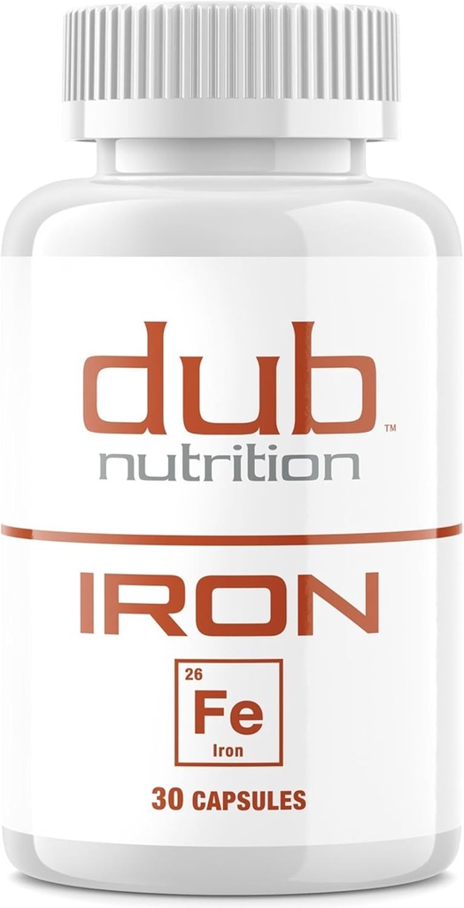Iron - Iron Supplement, Efficient Absorption & Gentle on Stomach - No Nausea, No Synthetic Fillers - Small Clean Gelatin Capsules - Supports Daily Nutritional Needs - 30 Capsules