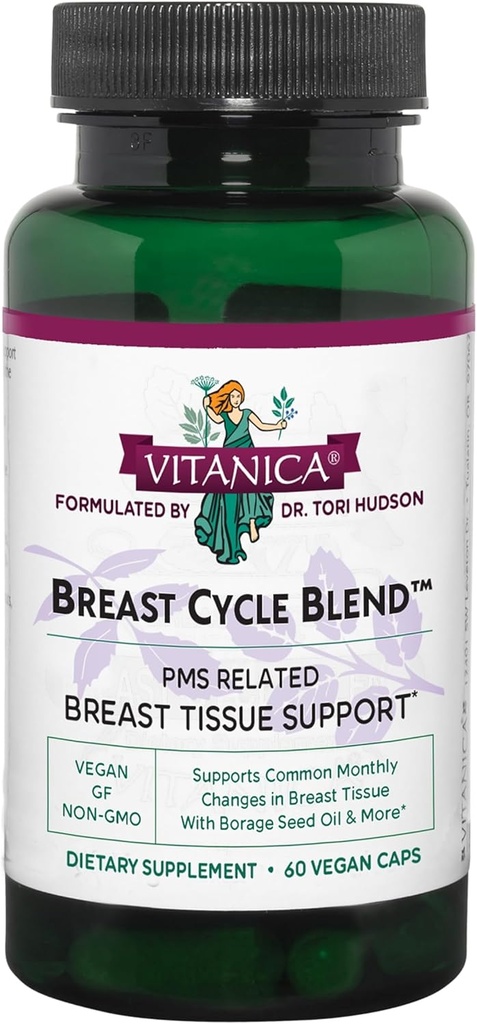Vitanica - Breast Cycle Blend - Breast Cycle Support - 60 Vegetarian Capsules