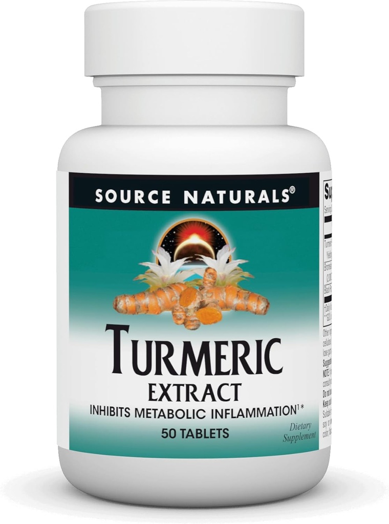 Source Naturals Turmeric Extract - Supports Healthy Inflammatory Response - 50 Tablets