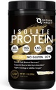 NATURE TARGET Whey Isolate Protein Powder, Unflavored, 25g Protein, Low Carb Protein Powder, Sugar-Free, for Men & Women, 5.5g BCAAs, Rich in Fibers & Minerals, 1.1 Pound (500g)