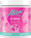 Alani Nu Pre Workout Powder Pink Slush, Amino Energy Boost, Endurance Supplement, Sugar Free, 200mg Caffeine, L-Theanine, Beta-Alanine, L-Citrulline, 30 Servings