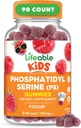 Lifeable Phosphatidylserine (ps100) Kids | 100mg Kids Focus Gummies | Great Tasting Phosphatidylserine Supplement | Focus Supplement for Kids | 90 Gummies