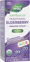 Nature’s Way Sambucus Traditional Elderberry Immune Syrup for Kids, Concentrated Black Elderberry Extract, Traditional Immune Support*, with Superfood Antioxidants(1), 4 Fl Oz (Packaging May Vary)