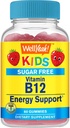 WellYeah Kid's Vitamin B12 1000mcg Sugar Free Gummies | Dietary Supplement | for Energy and Metabolism Support | Strawberry Flavor | 60 Count