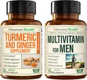 Turmeric Supplement and Ginger Root Joint Support Supplement & Complete Multivitamin for Men
