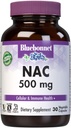Bluebonnet NAC 500 mg Vitamin Capsules, 30 Count