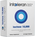 Intoleran Lactase 10,000 Digestive Enzymes - 36 Capsules | Supplement for Lactose Intolerance | Lactase Enzyme That Helps Digest Dairy & Lactose | High Dosed & Fast Acting | Pure & Vegan | Low FODMAP