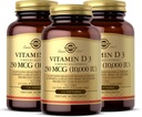 Solgar Vitamin D3 (Cholecalciferol) 250 MCG (10,000 IU), 120 Softgels - 3 Pack - Helps Maintain Healthy Bones & Teeth - Immune System Support - Non-GMO, Gluten Free, Dairy Free - 360 Total Servings