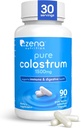 Zena Nutrition Pure Colostrum Capsules, 1500mg Supplement, Grass Fed Bovine Colostrum, Supports Immune and Digestive Health, Promotes Gut Health, Gluten Free, Fat Free, 1 Month Supply, 90 Capsules