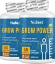 NuBest Grow Power - Calcium Supplement - Magnesium Supplement with Vitamin D3, B6, Zinc, Phosphorus and Multivitamin for Strong Bones, Overall Health for Age 10+ | Pack 2