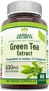 Herbal Secrets Green Tea Extract 630 Mg Per Serving | Veggie Capsule Supplement | Non-GMO | Gluten Free | Made in USA (1 Pack, 120 Count)