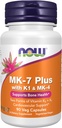 NOW Foods Supplements, MK-7 Plus with K1 & MK-4, Supports Bone Health*, 90 Veg Capsules